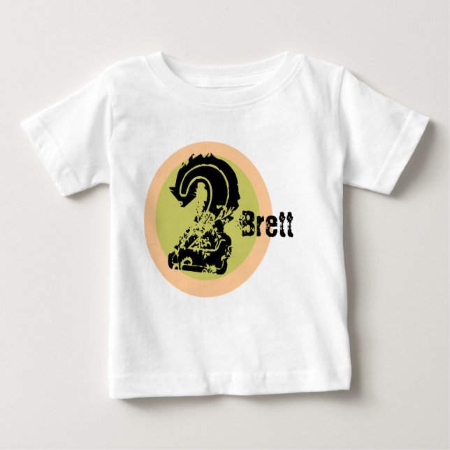 Cirkla den 2nd födelsedagtshirten för namn och för tröja (Framsida)