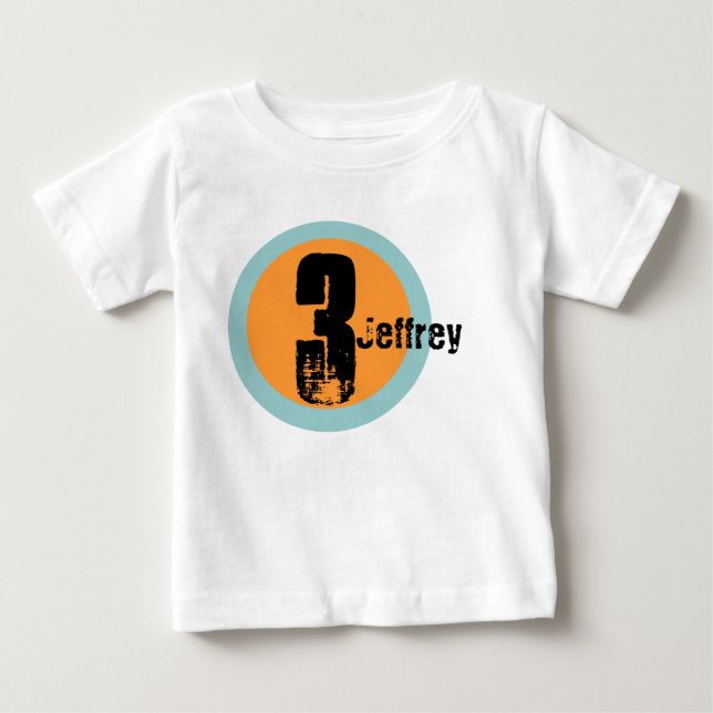 Cirkla den 3rd födelsedagtshirten för namn och för tröja (Framsida)