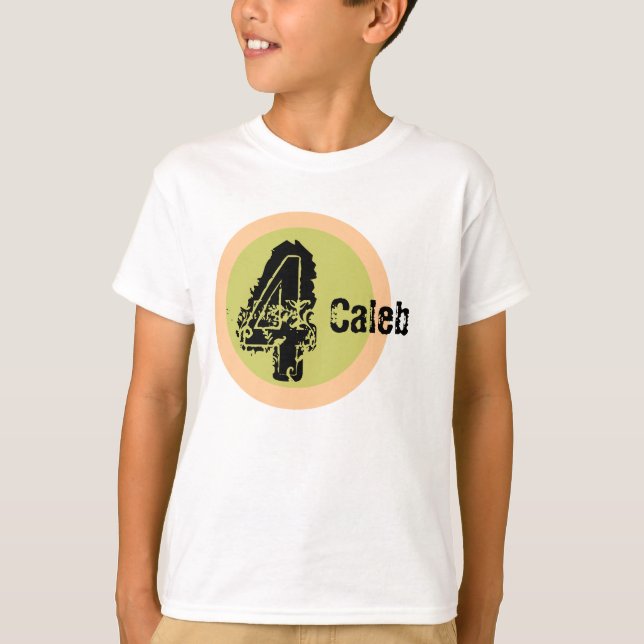 Cirkla den känd och ålder4e födelsedagentshirten tee (Framsida)