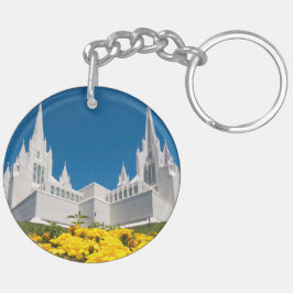 Cirkla (det tvåsidiga) Keychain San Diego tempelet