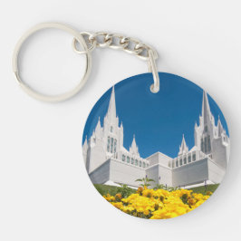 Cirkla (det tvåsidiga) Keychain San Diego tempelet