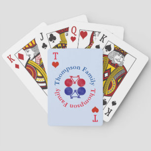 cirkla efternamnmonogramcyklar spel kort