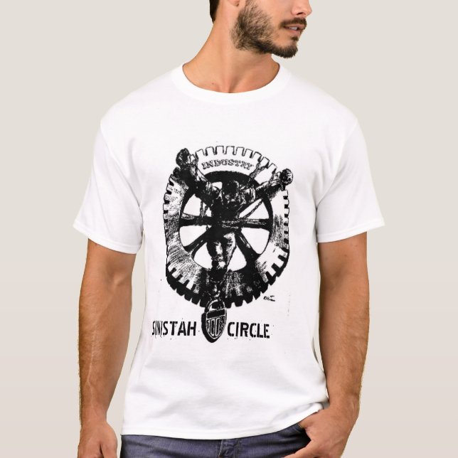 Cirkla-Industriell Crucifixion för SINISTAH Tee Shirt (Framsida)
