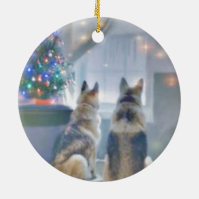 Cirkla prydnadar julgransprydnad keramik (Baksidan)