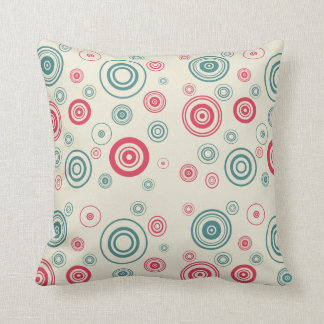 Cirkla som är rött & modern turkos - kudder kudde