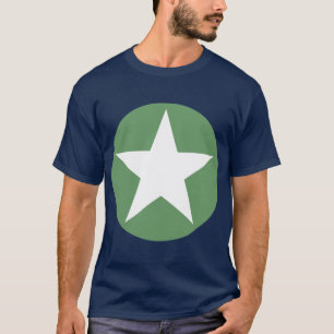 Cirklad stjärna - vit med arméns Grönt Tee