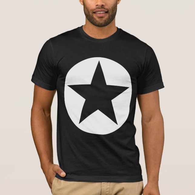 Cirklad stjärna - vit tee shirt (Framsida)