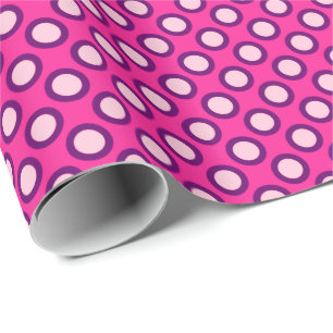 Cirklade bakre punkter, magenta, rosa och lila presentpapper