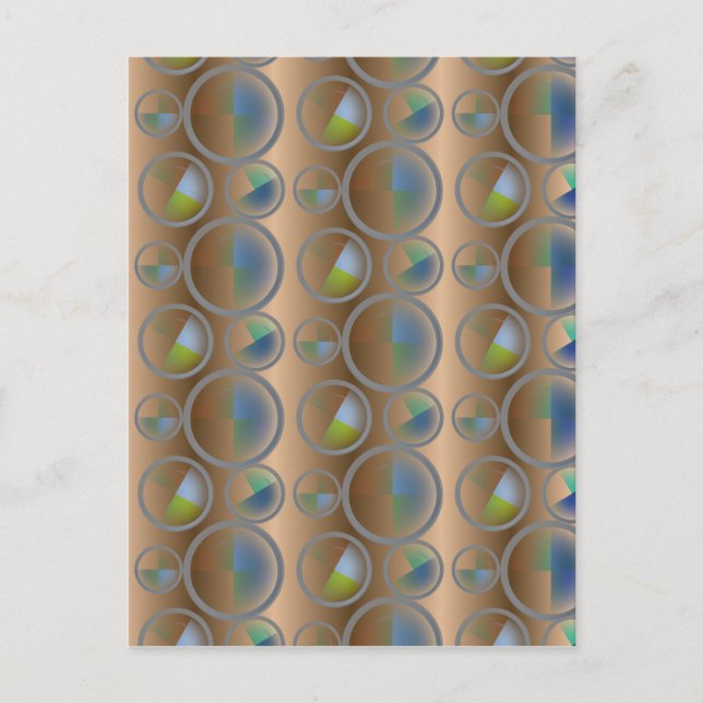 Cirklar Abstrakt Vykort (Framsida)