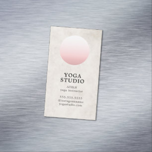 Cirklar beige pastell för modern struktur magnetiska visitkort