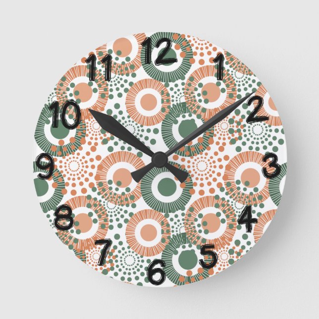 Cirklar, cirklar överallt rund klocka (Framsida)