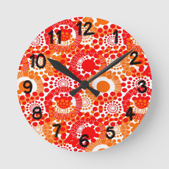 Cirklar, cirklar överallt rund klocka (Framsida)