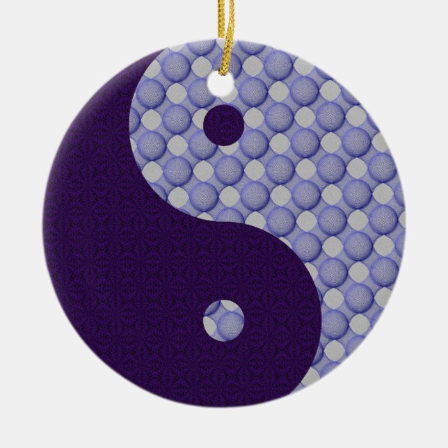 Cirklar cirklar Within den Yin Yang prydnaden Julgransprydnad Keramik (Framsidan)