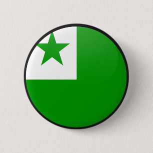 Cirklar den kvalitets- flagga för Esperanto Knapp