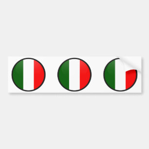 Cirklar den kvalitets- flagga för italien bildekal