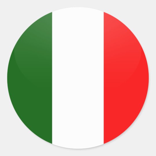Cirklar Den Kvalitets Flagga For Italien Runt Klistermarke Zazzle Se