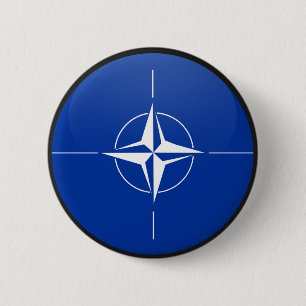 Cirklar den kvalitets- flagga för Nato Knapp