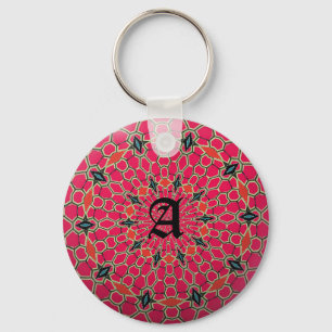 Cirklar den mörka rosa mosaiken för den eleganta nyckelring