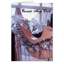 Cirklar den roliga östside- harpan för harpan hälsningskort