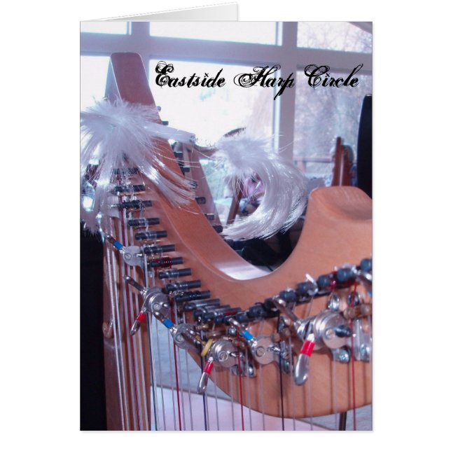 Cirklar den roliga östside- harpan för harpan hälsningskort (Framsidan)
