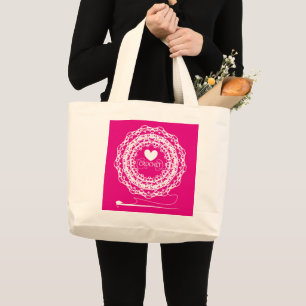 Cirklar den Themed nätt doilyen för den roliga Jumbo Tygkasse