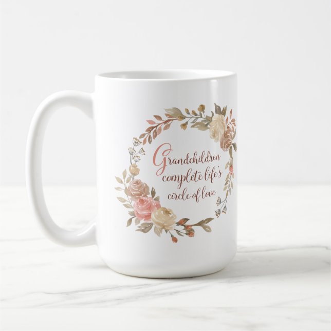 Cirklar färdigt liv för barnbarn kaffemuggen kaffemugg (Vänster)