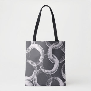 Cirklar Geometric Seamless Black Background Tygkasse