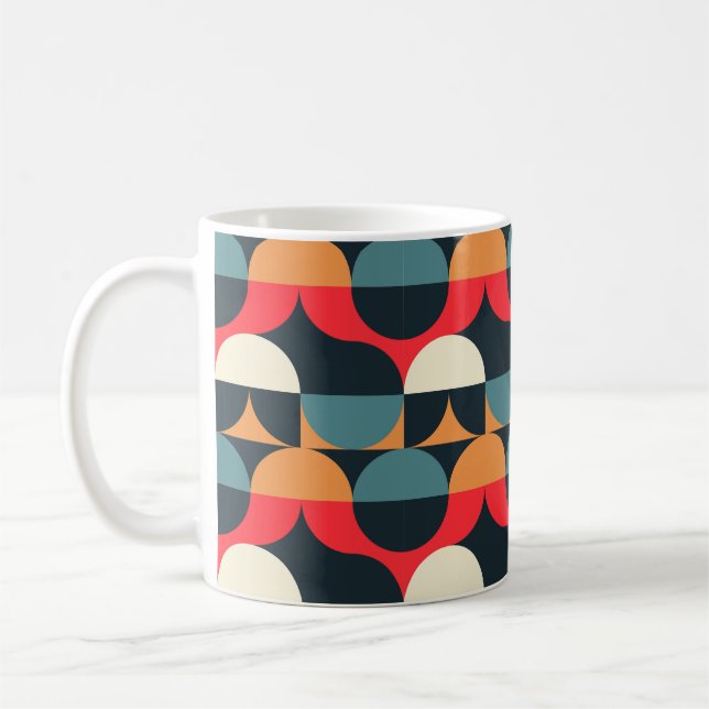 Cirklar gör sig illusioner sömlöst mönster. kaffemugg (Vänster)