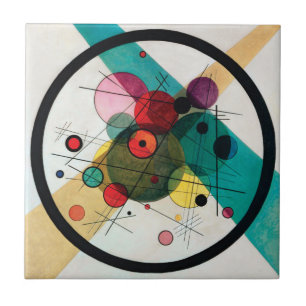 Cirklar i en cirkel av Wassily Kandinsky Kakelplatta