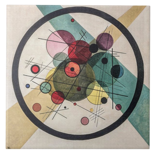 Cirklar i en cirkel - Kandinsky Kakelplatta (Framsidan)