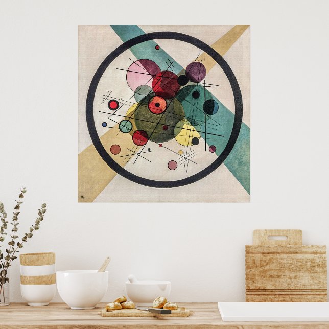 Cirklar i en cirkel - Kandinsky Poster (Kök)