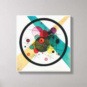 Cirklar i en cirkla av Wassily Kandinsky Canvastryck