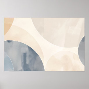 Cirklar i grått och beige med kopieringsutrymme poster