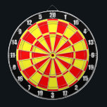 Cirklar i rött och Gult på svart Darttavla<br><div class="desc">Cirklar i Red & Gult på Black Dart Board.</div>