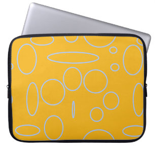 Cirklar Loops on Orange Geometric Laptop Fodral