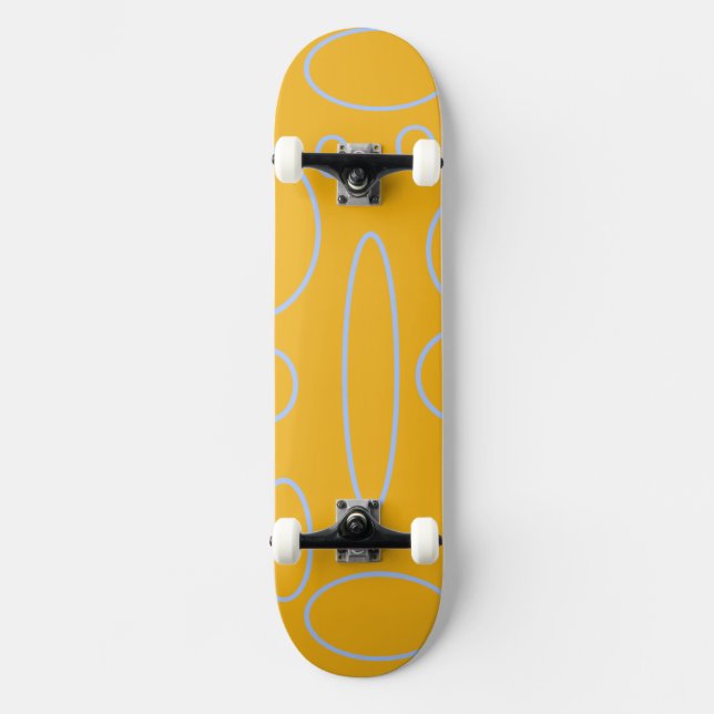 Cirklar Loops on Orange Mini Skateboard Bräda 18,5 Cm (Framsida)