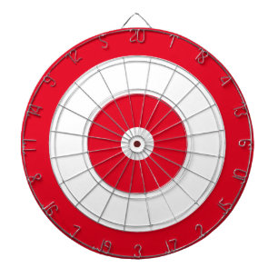 Cirklar Måldesign   Rött och vitt Darttavla