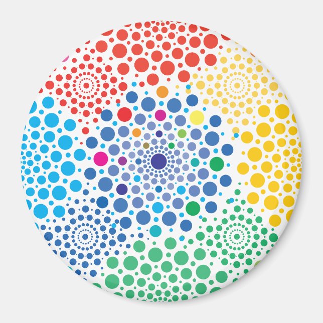 Cirklar Mandala 3 Magnet (Framsidan)