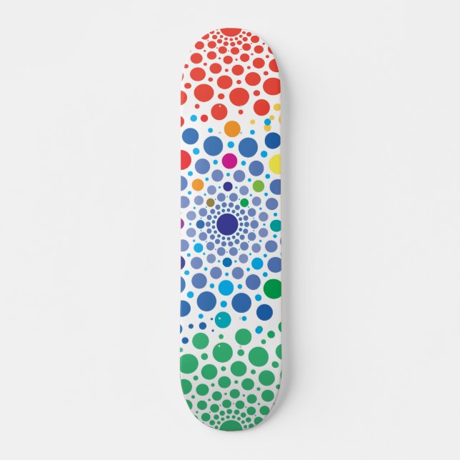Cirklar Mandala 3 Mini Skateboard Bräda 18,5 Cm (Framsida)