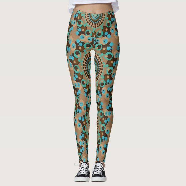 cirklar mandala leggings (Framsida)
