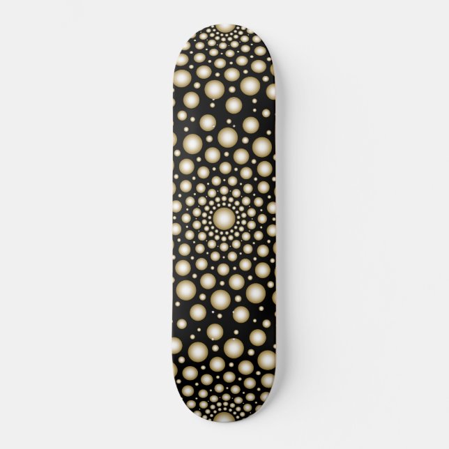 Cirklar Mandala Mini Skateboard Bräda 18,5 Cm (Framsida)
