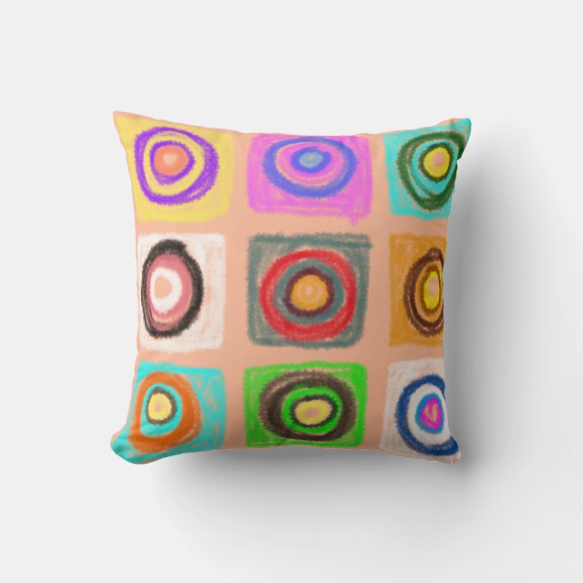 cirklar mönster kudde (Framsida)