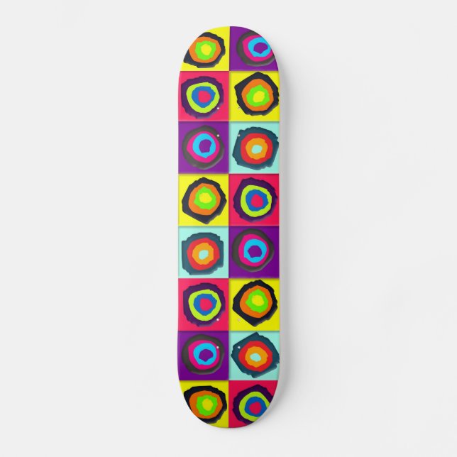 cirklar mönster old school skateboard bräda 21,6 cm (Framsida)