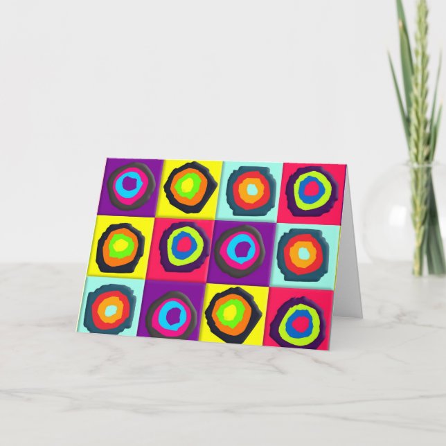 cirklar mönster tack kort (Framsida)