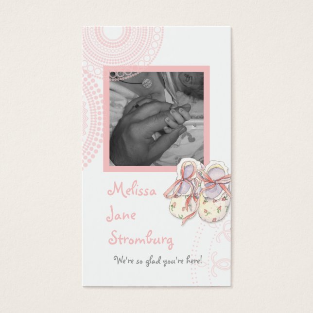 Cirklar 'n Booty, Flicka Shower-inbjudan Visitkort (Framsidan)