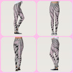 Cirklar och diamanter Mönster Grått Rosa Leggings<br><div class="desc">Dessa legeringar genom att vrida vågar av cirklar och diamanter i svart och grått är en roligt och en edgy monokromatisk grått-utformning med en  av rosa. Det monokromatiska mönster gör en påstående i mode som är roligt och chic.</div>