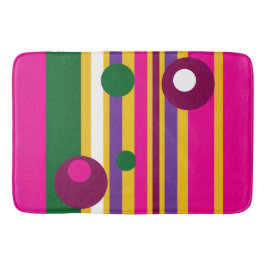 cirklar och rand djärvt moderna badrumsmatta