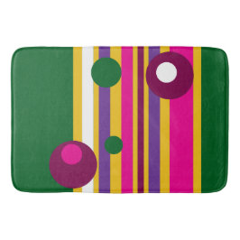 cirklar och rand djärvt moderna badrumsmatta