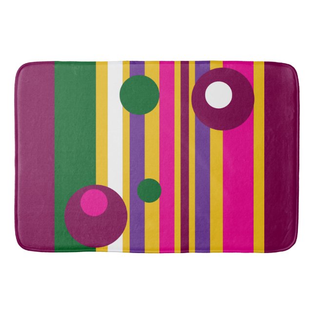 cirklar och rand djärvt moderna badrumsmatta (Framsidan)