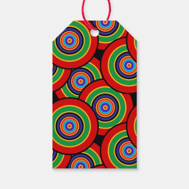 Cirklar och ringar presentetikett (Framsidan)
